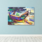 インディアンウォーカヌー | Emily Carr | キャンバスプリント (インサイチュ (ウッドフロア))