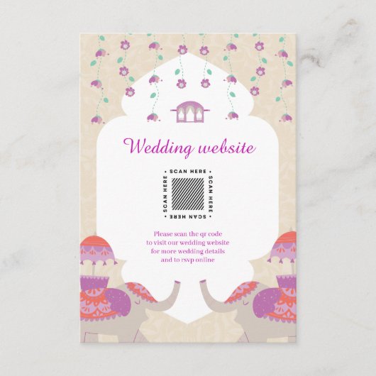 インディアンエレガンス結婚ズ エンクロージャーカード (正面)