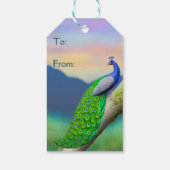 インディアンエレガントブルーピーコックギフトラベル ギフトタグ (裏面)