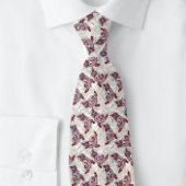 インディアンエレガントペイズリーグレーさくらんぼレッド |ネックタイ ネクタイ