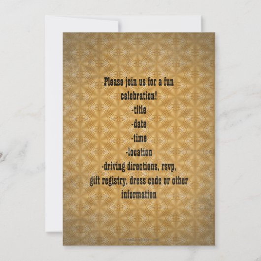 インディアンエレファントレッドサーカスボーイベビーシャワー 招待状 (裏面)