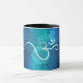 インディアンオーナメントパターンとオーム記号 マグカップ (中央)