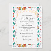 インディアンオーナメント結婚式招待状 招待状 (正面)