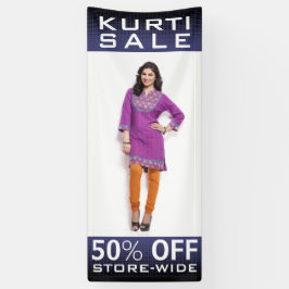 インディアンカスタム·ウーマン·ファッション·クルティ·セール 横断幕