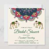 インディアンカラフルマンダラブライダルシャワー招待 招待状 (正面)