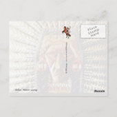 インディアンカラフル戦士の彫刻 ポストカード (裏面)