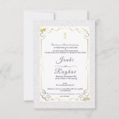 インディアンガネシャミニマル結婚式招待状 招待状 (正面)