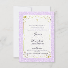 インディアンガネシャミニマル結婚式招待状 招待状