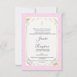 インディアンガネシャミニマル結婚式招待状 招待状