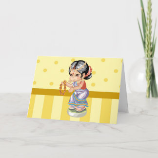 インディアンガールグリーティングカード カード