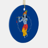 インディアンガール遊ズミュージカル楽器インド セラミックオーナメント (右)