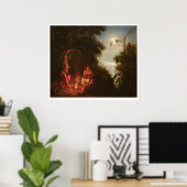 インディアンキャンプファイア(2166A) ポスター (ホームオフィス)