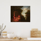 インディアンキャンプファイア(2166A) ポスター (キッチン)