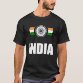 インディアンクリケットサポーターJersey Indiaクリケットファン Tシャツ (正面)