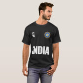 インディアンクリケットサポーターJersey Indiaクリケットファン Tシャツ (正面フル)