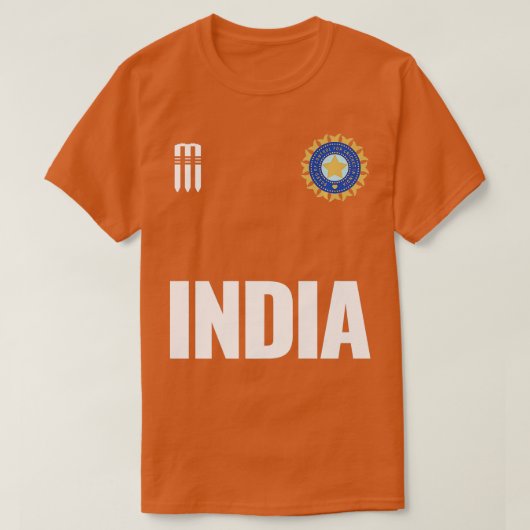インディアンクリケットサポーターJersey India Cricket Fa Tシャツ (デザイン正面)