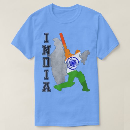インディアンクリケットジャージーIndia Cricketチームラバーサップ Tシャツ (デザイン正面)