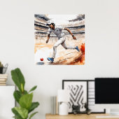 インディアンクリケットプリント ポスター (ホームオフィス)