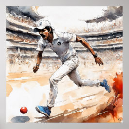 インディアンクリケットプリント ポスター