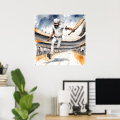 インディアンクリケットプリント ポスター (ホームオフィス)