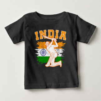 インディアンクリケット選手 ベビーTシャツ