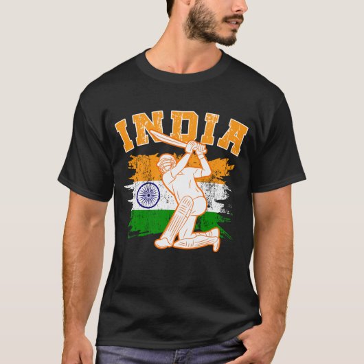 インディアンクリケット選手 Tシャツ (正面)