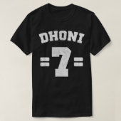 インディアンクリケットDhoni 7クリケットラバーファンスポーツ Tシャツ (デザイン正面)