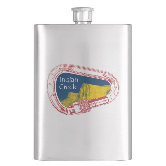 インディアンクリーク登山カラビナー フラスク (正面)