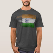 インディアンクールクリケットラバーギフトスワラジTiranga Tシャツ (正面)
