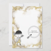 インディアングラフィックスウォーターカラーボーイズ誕生日招待状 セーブザデート (裏面)