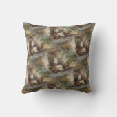 インディアンコーンのウィッカーバスケット自然パターン クッション (裏面)