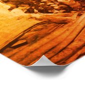 インディアンコーンのセピアヴィンテージのウィッカーバスケット ポスター (角)