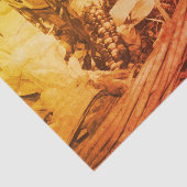 インディアンコーンウィッカーバスケットセピアヴィンテージデカップージ 薄葉紙 (詳細)