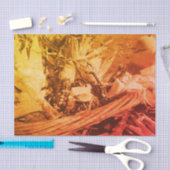 インディアンコーンウィッカーバスケットセピアヴィンテージデカップージ 薄葉紙 (クラフト)