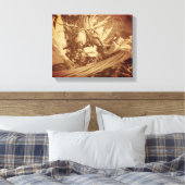 インディアンコーン入りヴィンテージ秋 キャンバスプリント (インサイチュ (寝室))