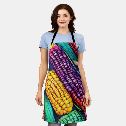 インディアンコーン エプロン (着用した状態)