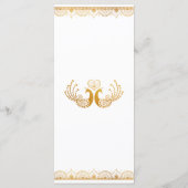 インディアンゴールドパターン ウェディング ディナー メニュー (裏面)