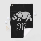 インディアンサイ素晴らしノセロスザユニコーンRhinoモノグラム ゴルフタオル (インサイチュ)