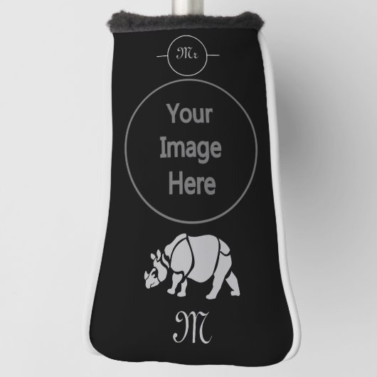 インディアンサイ素晴らしノセロスザユニコーンRhinoモノグラム ゴルフヘッドカバー (回転90)