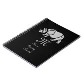 インディアンサイ素晴らしノセロスザユニコーンRhinoモノグラム ノートブック (左側)