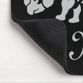 インディアンサイ素晴らしノセロスザユニコーンRhinoモノグラム マウスパッド (コーナー)