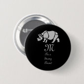 インディアンサイ素晴らしノセロスザユニコーンRhinoモノグラム 缶バッジ (正面&裏面)