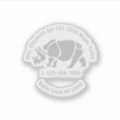 インディアンサイ素晴らしノセロスユニコーンラインノコンター シール (正面)
