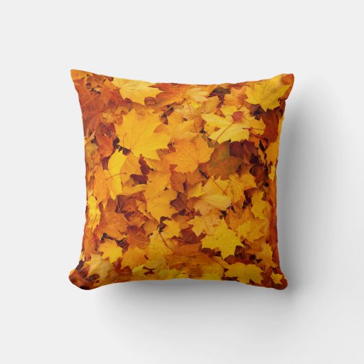 インディアンサマーゴールデン葉ズ クッション (正面)