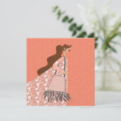 インディアンサマールックファッションイラストレーション 招待状 (スタンド正面)