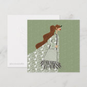 インディアンサマールックファッションイラストレーション 招待状 (正面/裏面)