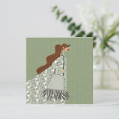 インディアンサマールックファッションイラストレーション 招待状 (スタンド正面)