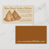 インディアンサモサレストランフード料理シェフ 名刺 (正面/裏面)