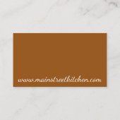 インディアンサモサレストランフード料理シェフ 名刺 (裏面)