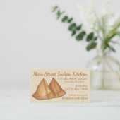 インディアンサモサレストランフード料理シェフ 名刺 (スタンド正面)